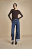 t-shirt a costine con manica lunga