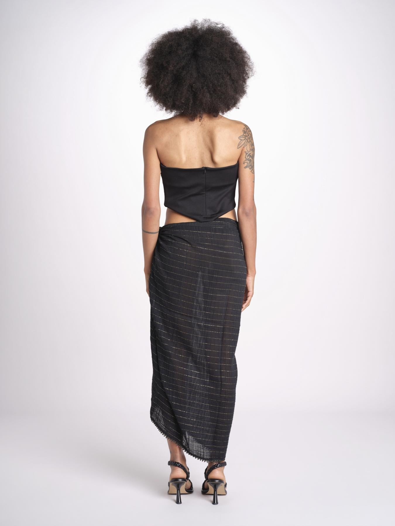 pareo in lurex gessato NORA BLACK christianzen 