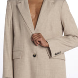 Giacca VALE doppio petto gessata VALE KHAKI true avenue 