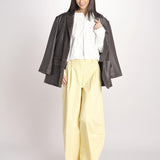 pantalone a vita bassa in gabardina DEVA T3118 T0176 LIGHT YELLOW the latest 