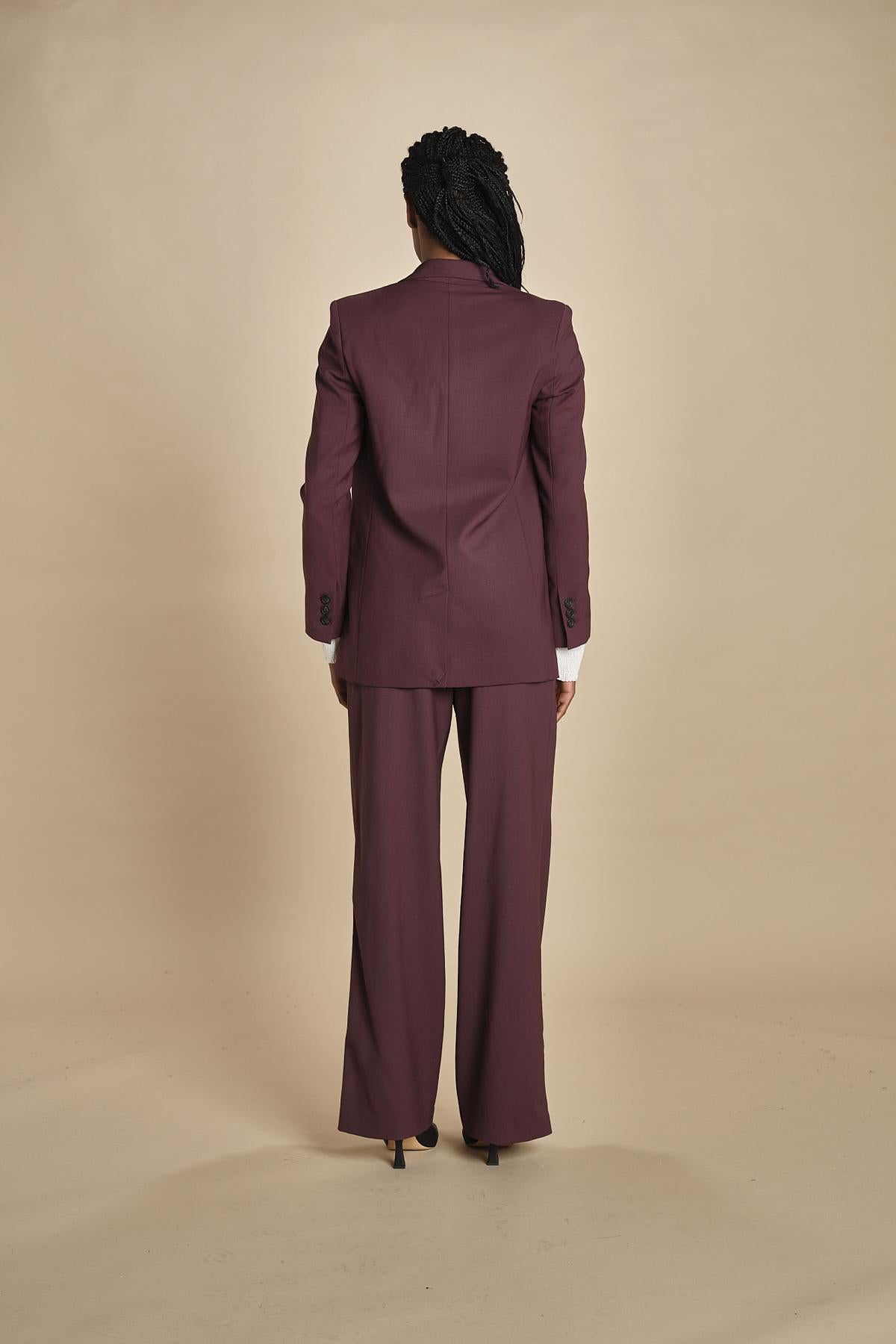 giacca un bottone tela lana TILIA 5EVA01-V02301 BORDEAUX vanessa bruno 