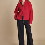 maglia a coste con la zip SANDOS CRIMSON studio nicholson 