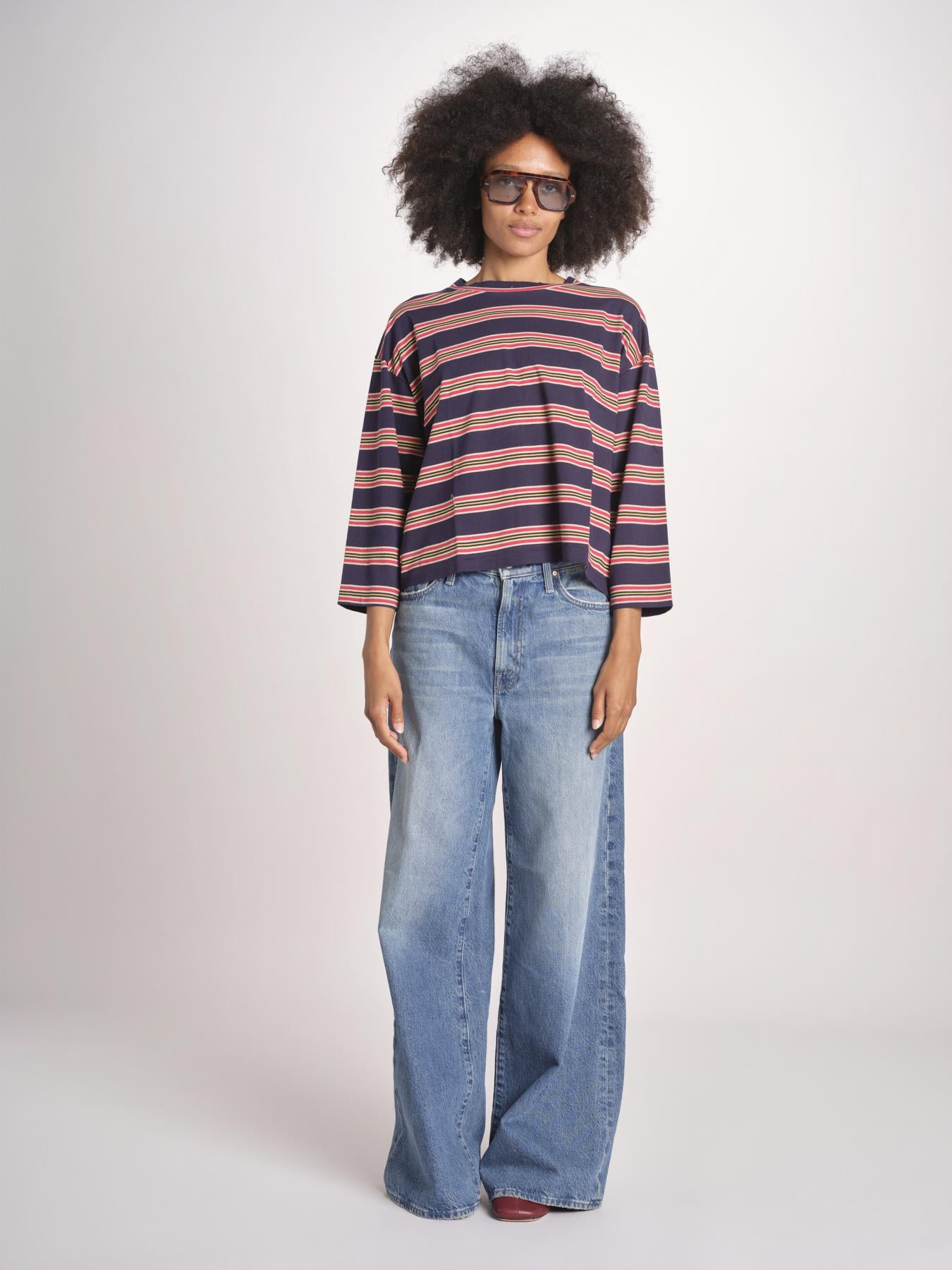 t-shirt a righe manica lunga THE FIELD TEE 1903116 SCOUT STRIPE the GREAT 