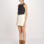 minigonna in vernice SOUR61 F1920_PS26 073 CREAM bellerose 