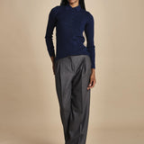 polo a costine in lana merino MIL LAU3 E21210 BLU milaura 