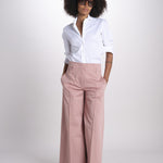 pantalone largo con nervature ORIANA 540 54165 quelledue 