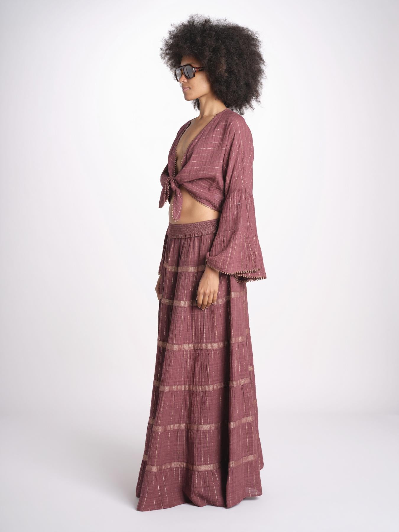 gonna lunga in lurex gessato SERENA WHITE christianzen 