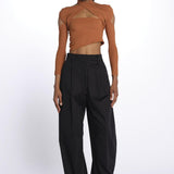 JOSIE top incrociato con spalla nuda JOSIE CARAMEL amazuìn 