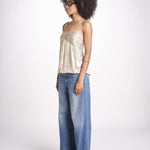 top spalline sottili arricciato sul seno WWCR01307 GOLD 700 zadig & voltaire 