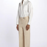 Pantalone lino spina LAMIA T2272F123 massimo alba 