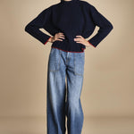 maglia girocollo over CLAUDIA GIROCOLLO BLUNAVY_ROSSO tenne' 