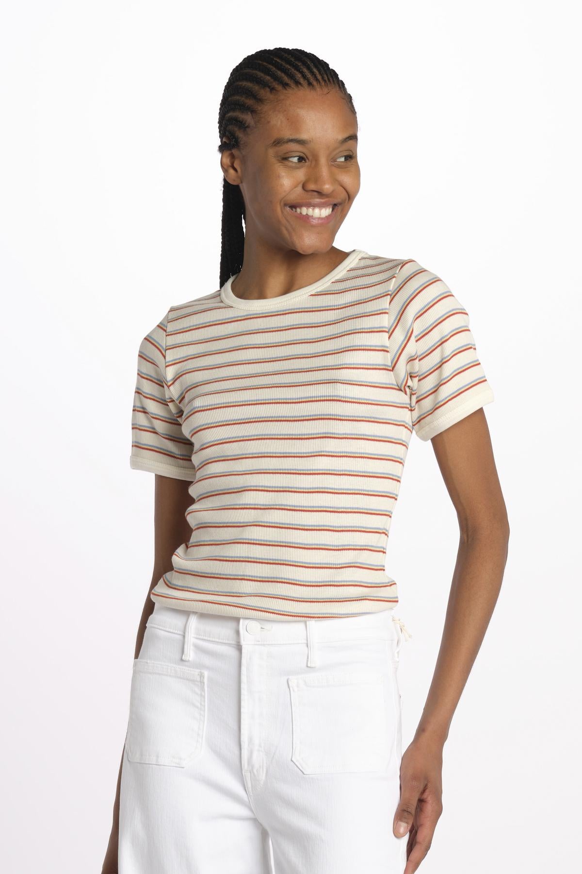 T-shirt costine righine MAGIC DOMES ECRU howlin' 