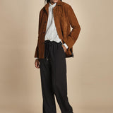 FLORYS camicia in camoscio 2HVH22-V02727 CHOCOLAT vanessa bruno 