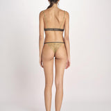 reggiseno triangolo in satin e pizzo LOVE LACE L25101005 DARK GREEN 782 love stories 