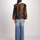 Camicia stampata con rouches LLAOLLAO MULTICOLR mes demoiselles 