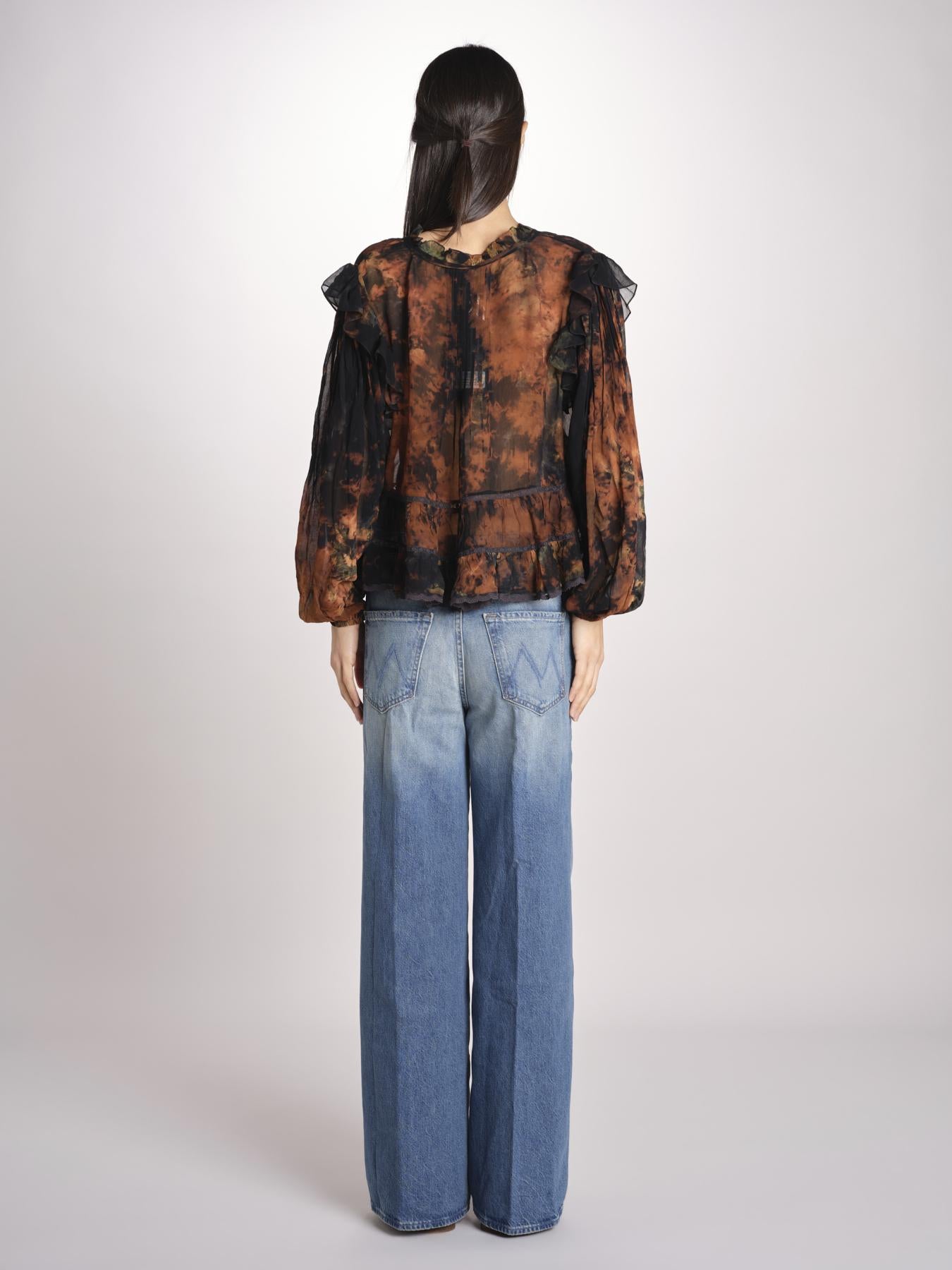 Camicia stampata con rouches LLAOLLAO MULTICOLR mes demoiselles 