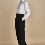 pantalone gessato in gabardine B0415248 R911 n21 