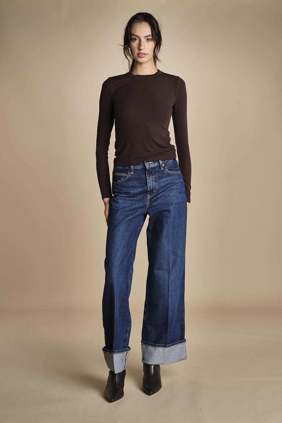 denim con risvolto THE CUFFED WIDE 2021210 SPENDER SPCR frame 