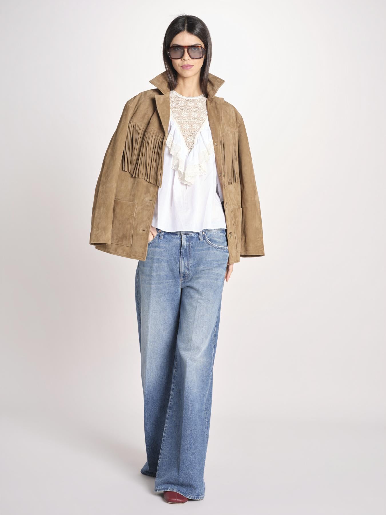 camicia con pizzo in volant DOLLY TEE DOLLY1TEE WHITE antik batik 