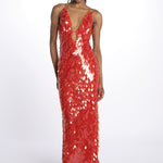 Abito SAPPHIRE lungo paillettes DR174 RE RED misha 