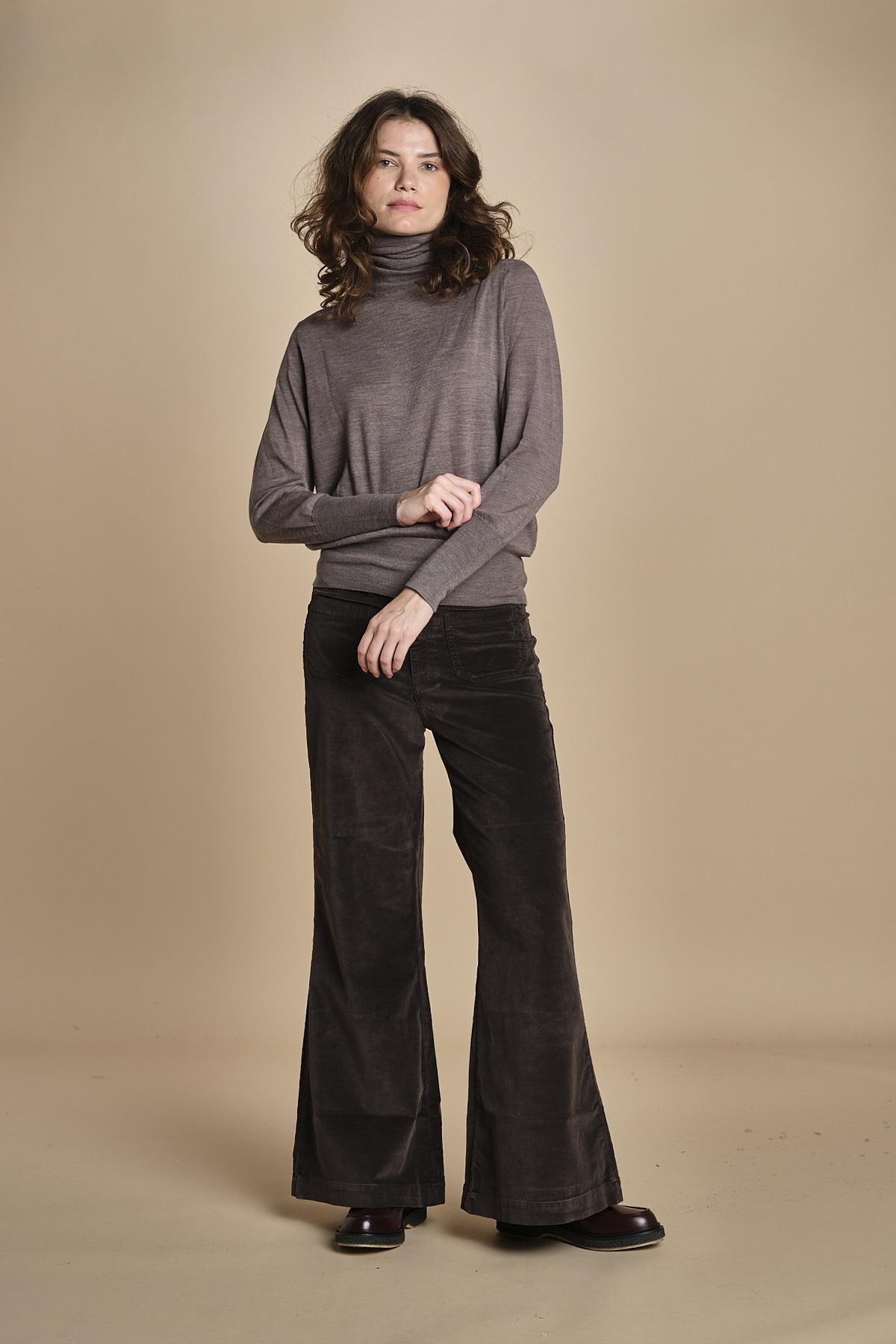 73% COTONE 25%TENCEL 2% ELASTAN CARLA XV01 133 CAFFÉ ps don't forget me 