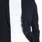 Giacca felpa lunga 1 bottone 3357 BLU circolo 1901 