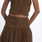 Gonna lunga pieghe CHERRY SKIRT MILITARY scarlett poppies 