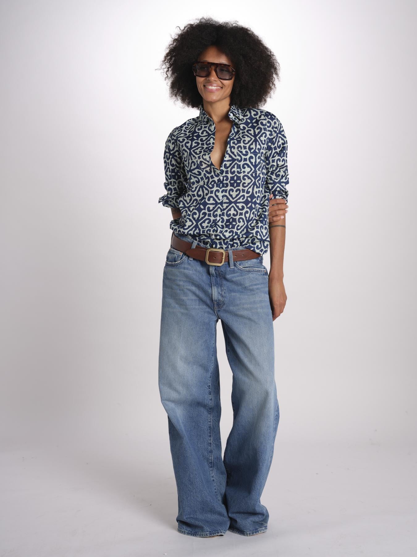 camicia GSPRO-02I NAVY terre rouge 