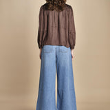 camicia con rouches CESSIA CHOCOLAT ba&sh 