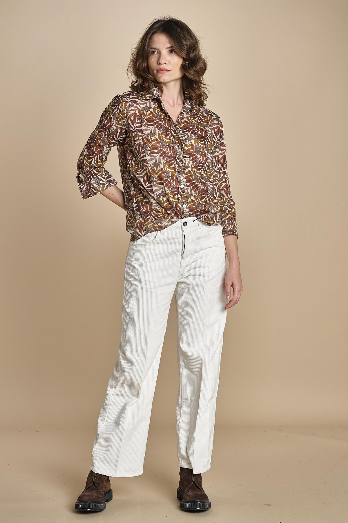 CINEMA camicia con stampa tigre BECH623 NATURAL hartford 