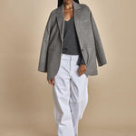 maglia con scollo a v e manica a campana by milaura. D2500894 871 GRIGIO milaura 