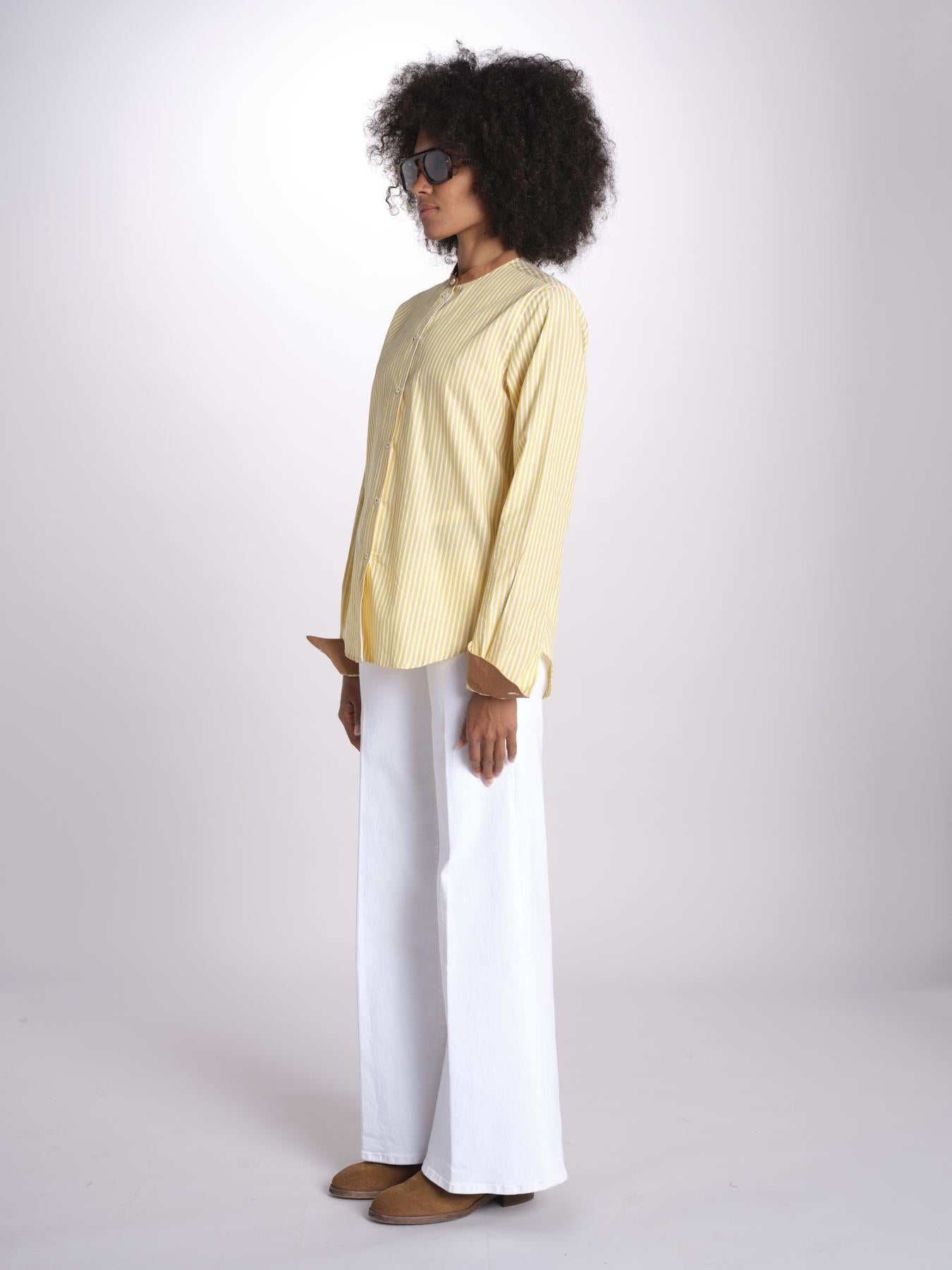 camicia a righe con collo guru MICA5630 BG milaura 