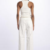 Pantalone PENSIL cotone con elastico PENSIL IVORY true avenue 