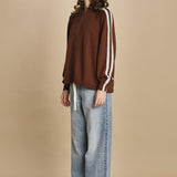 maglia bande con zip ANGIX COFFEE bellerose 