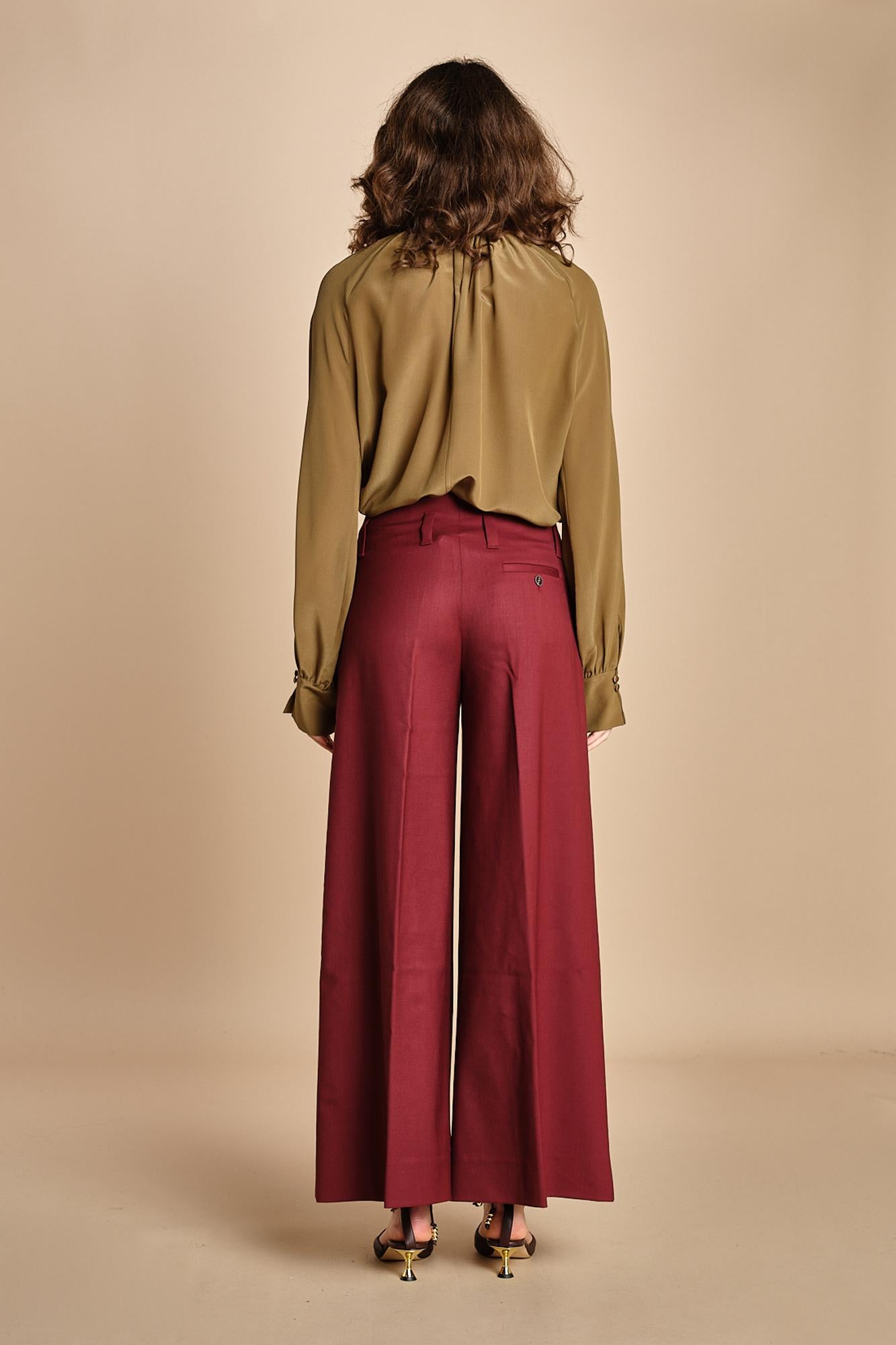 pantalone over con nervature in gabardine ORIANA 540339 164 quelledue 