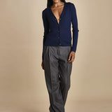 MIL LAU2 cardigan a costine fin.16 MIL LAU2 E21210 BLU milaura 