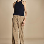 pantalone in velluto cropped ZELDA TOFEE true avenue 