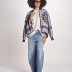 bomber stampa a bandana THE QUILTED BOMBER J270676BP NAVY the GREAT 