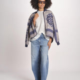 bomber stampa a bandana THE QUILTED BOMBER J270676BP NAVY the GREAT 