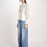 camicia con pizzo e fiori CARIOCA BLOUSE CARIOCA1BLO CREAM antik batik 