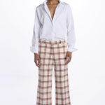 Pantalone MELODIA quadretti con risvolto MELODIA65210809 34 quelledue 