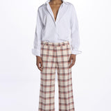 Pantalone MELODIA quadretti con risvolto MELODIA65210809 34 quelledue 