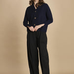 cardigan tre bottoni MIL4A24 25030 BLU milaura 