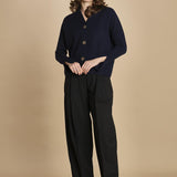 cardigan tre bottoni MIL4A24 25030 BLU milaura 