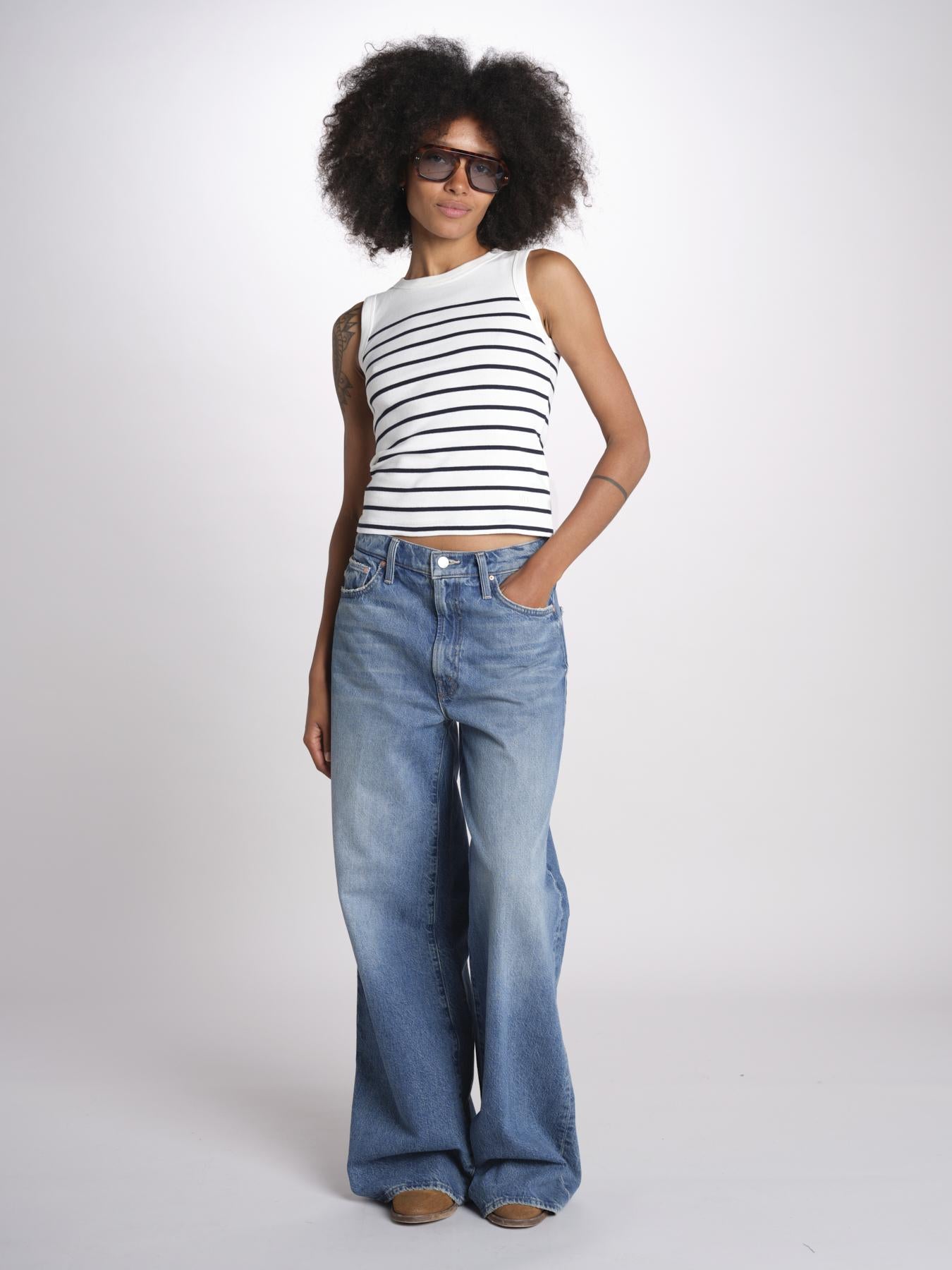 top a righe GAIA 6EVB01-V13745 ECRU vanessa bruno 