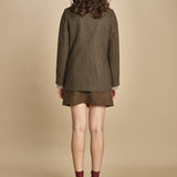 giacca a quadretti girocollo con quattro tasche. ENGEL 4HVA64-V02722 KAKI vanessa bruno 