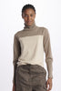 Dolcevita colour block bottoncini