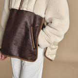 piumino parka in ecopelliccia COLEMAN BEIGE mes demoiselles 