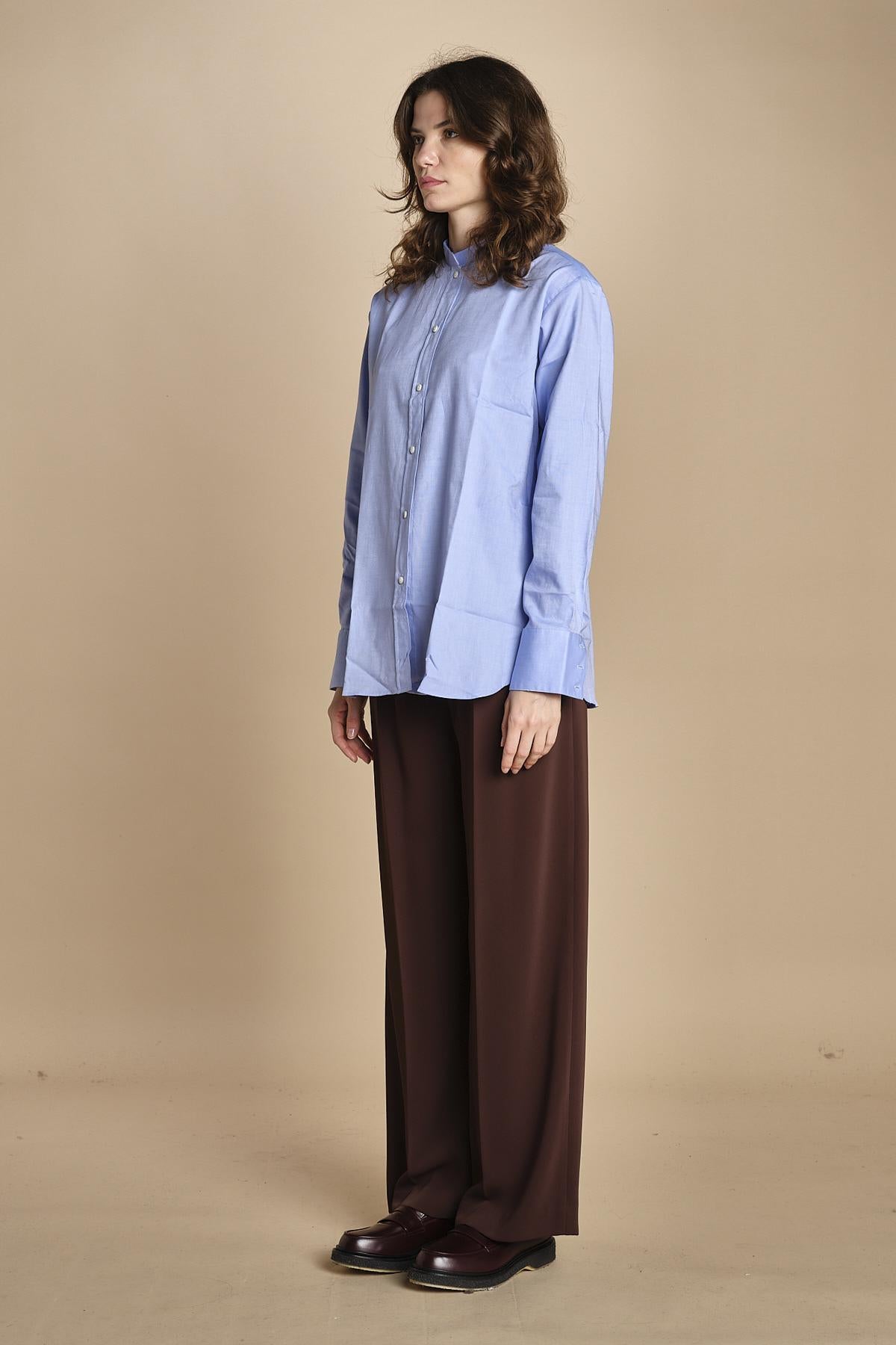 camicia con collo guru 15T533CO289 P231 LIGHT BLUE ines de la fressange 