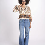 camicia m/l stampa a fiori 344141 MAJESTIC SAND 26069 farm rio 